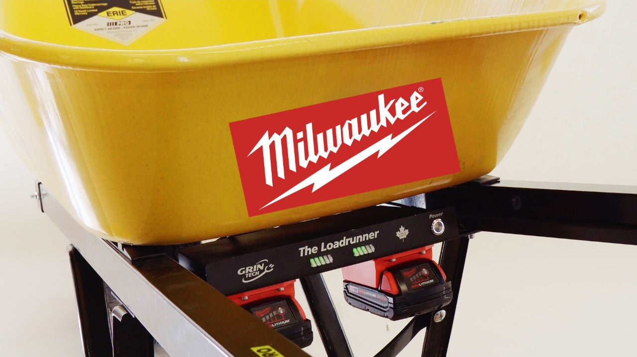 Loadrunner Electric Wheelbarrow Kit — Milwaukee 18V Batteries